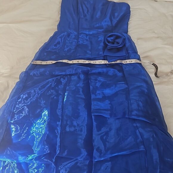 Jessica McClintock For Gunne Sax Strapless Royal Blue Ballerina Maxi Dress Size9 - Picture 10 of 16
